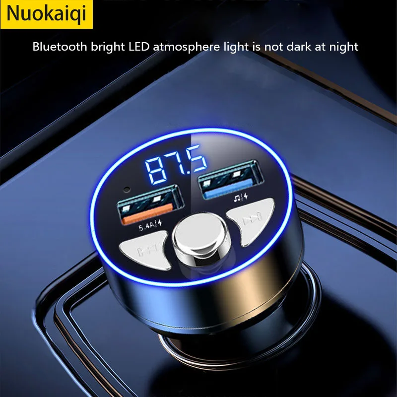 Nuokaiqi Car MP3 Player Car Bluetooth Receiver Mobile Phone Navigation Call Car Charger Flash Charging Car Universal