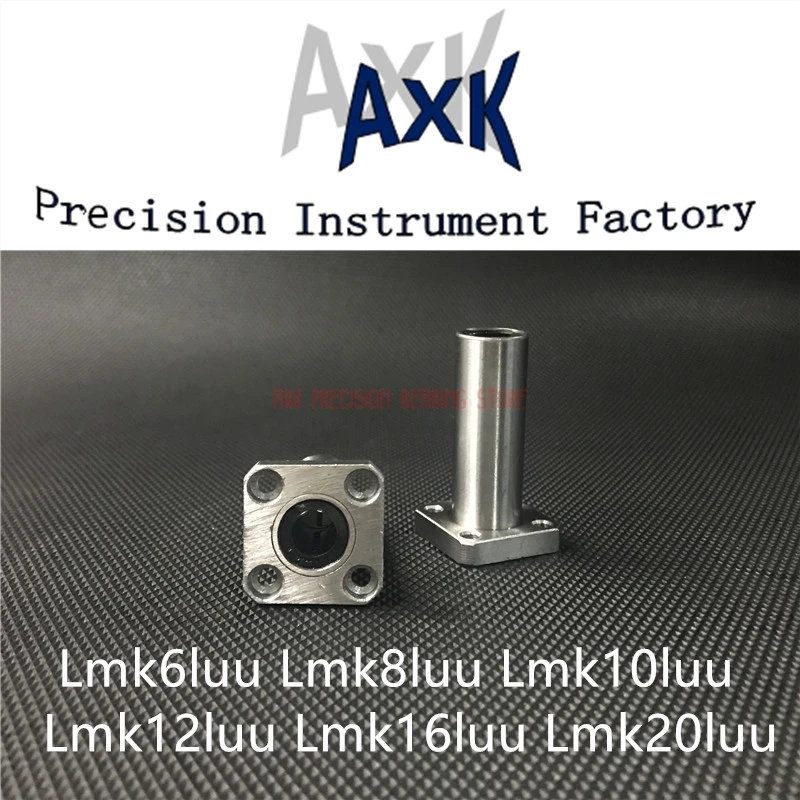 

New Linear Rail Hot Square Flange Linear Bearings Long 2pcs Lmk6luu Lmk8luu Lmk10luu Lmk12luu Lmk16luu Lmk20luu Bushings