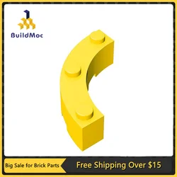 10Pcs MOC Parts 48092 72140 Brick Round Corner 4 x 4 Macaroni Wide with 3 Studs Bricks DIY Building Blocks Particle Kid Toy Gift