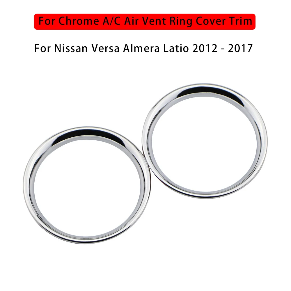 Car Styling Aufkleber für Nissan Versa Almera Latio 2012–2017: Perfekte Innenraum-Optimierung mit Chrom-Air-Vent-Ring
