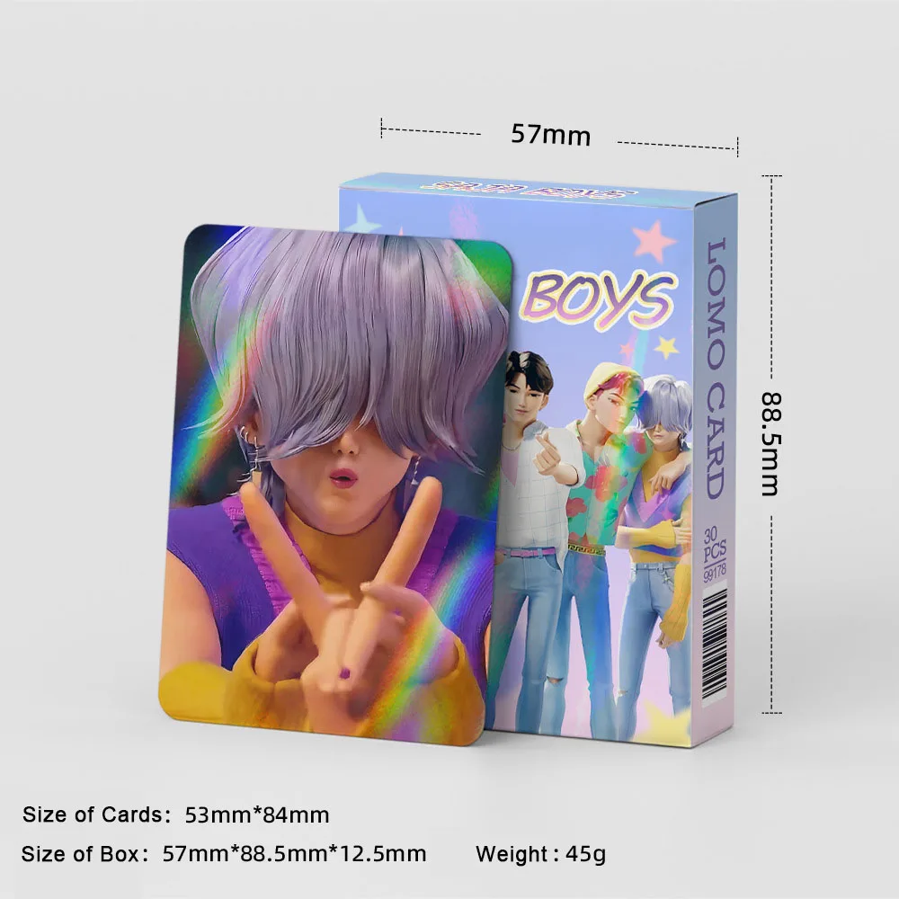 30개 레이저 카드 K-POP 데몬 헌터즈 헌트릭스 더피 포토카드 애니메이션 수집품 세트 (K-POP 굿즈/트레이딩 카드 게임 팬들을 위한)