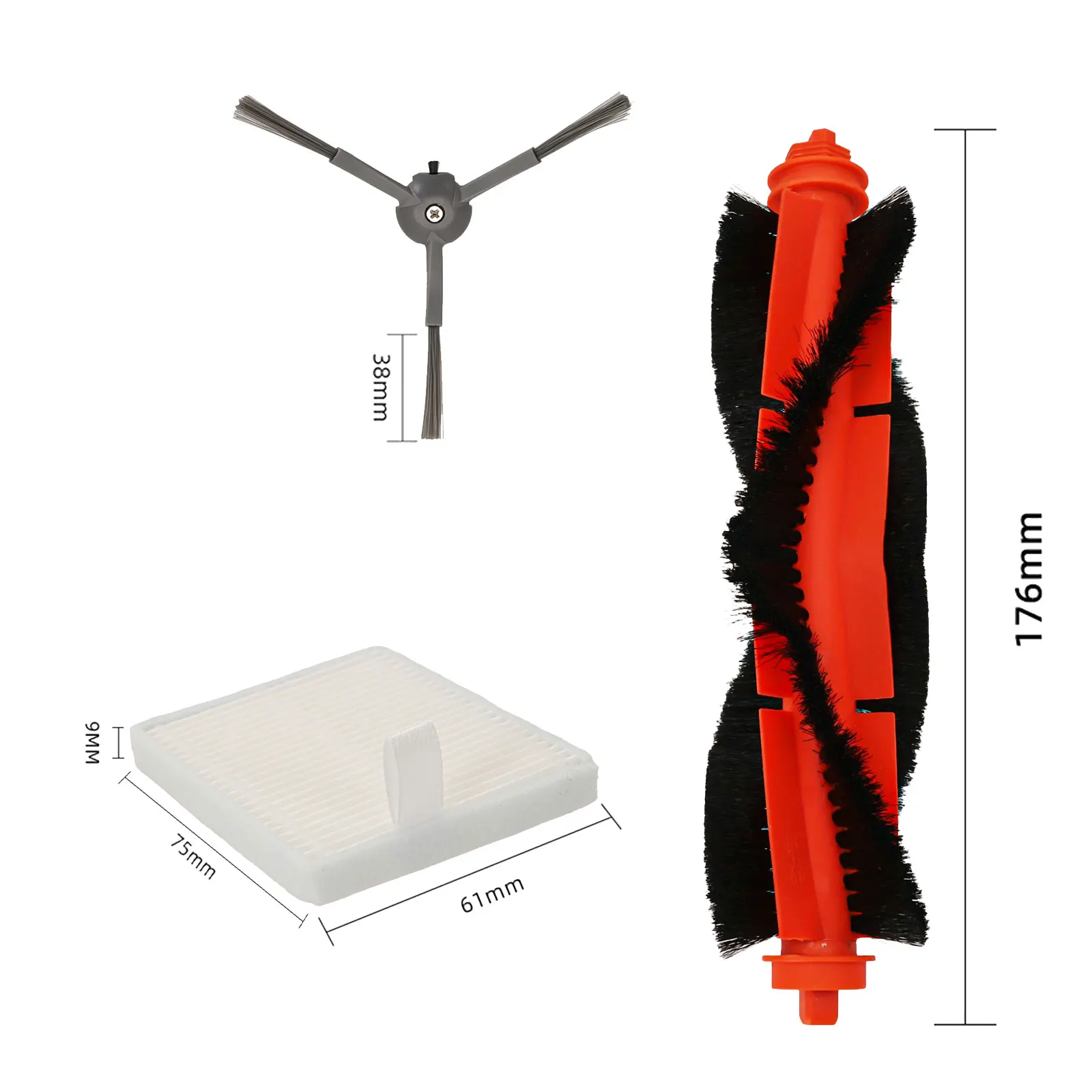 Filter Replacement Kit Main Side Brush Kit Efficient Cleaning Long-lasting Performance For Lubluelu for l20 For Honiture V8 Pro