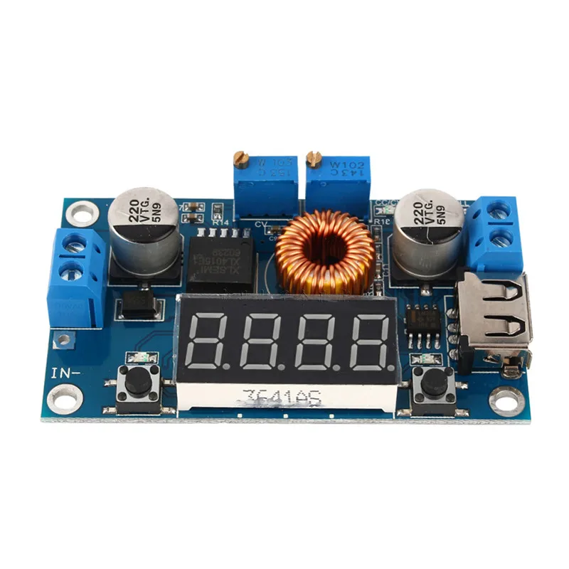 5A Constant Voltage and Constant Current Step-down Power Supply Module with Voltage Display LED Drives Lithium Battery Charging