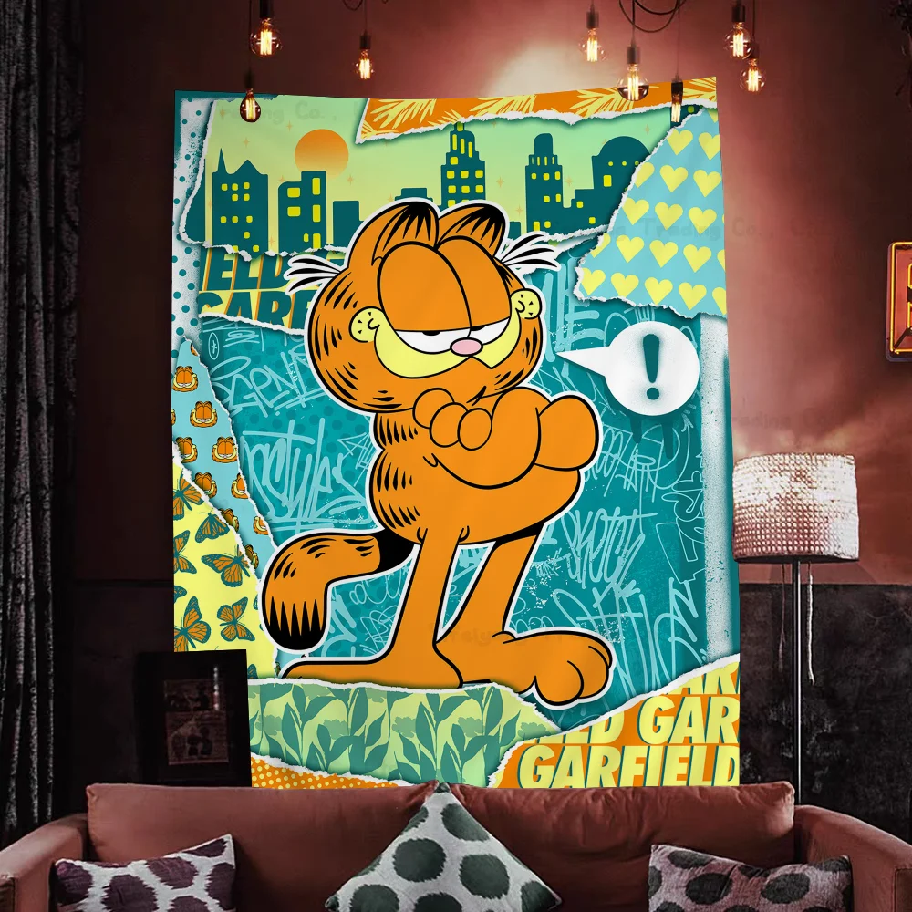 Anime G-Garfields Cat Hanging Bohemian Tapestry Bohemian Wall Tapestries Mandala Kawaii Room Decor