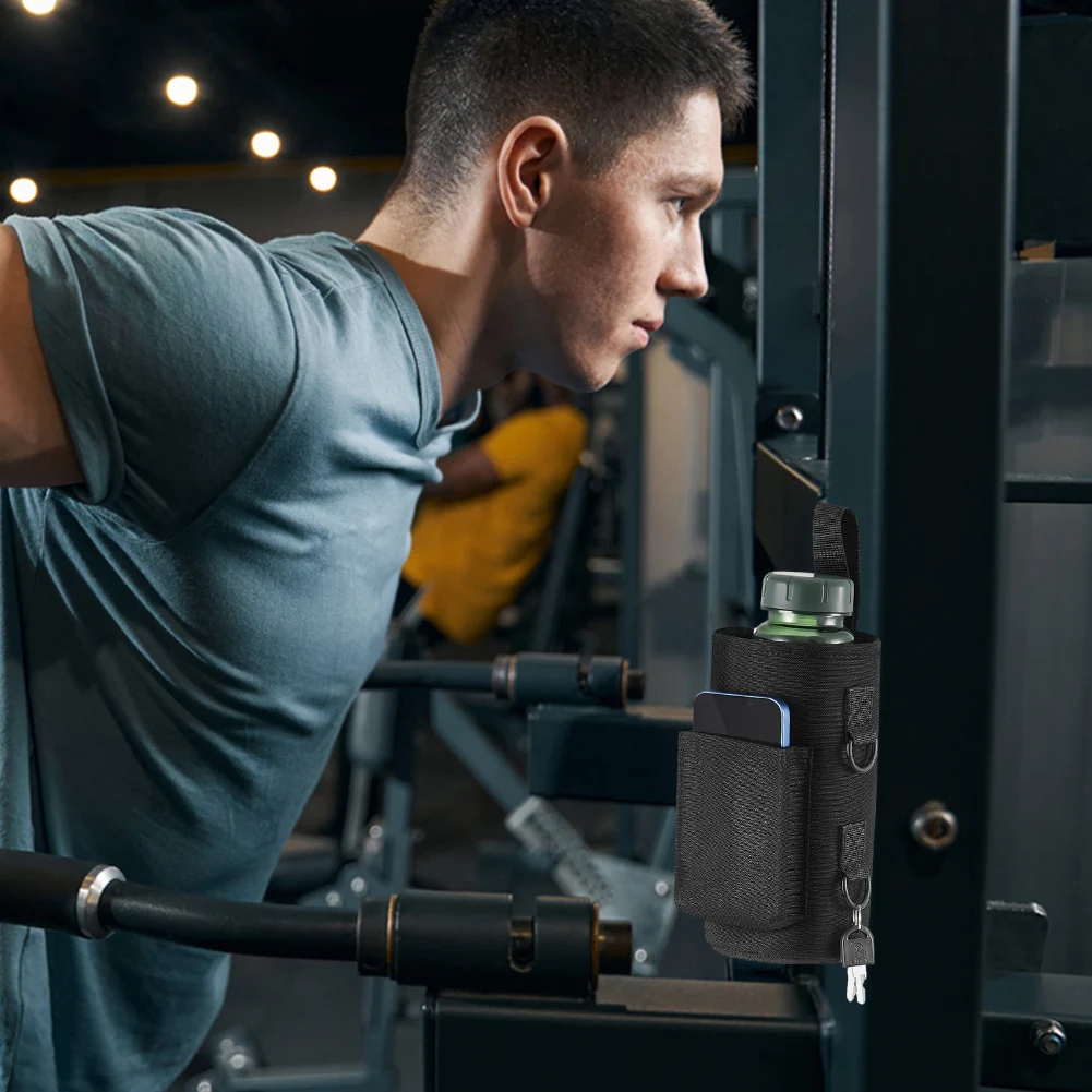 

Magnetic Sling Bag with Shoulder Strap Water Bottle Holder Phone Holder for Men Women Workout Fitness Travel Outdoor