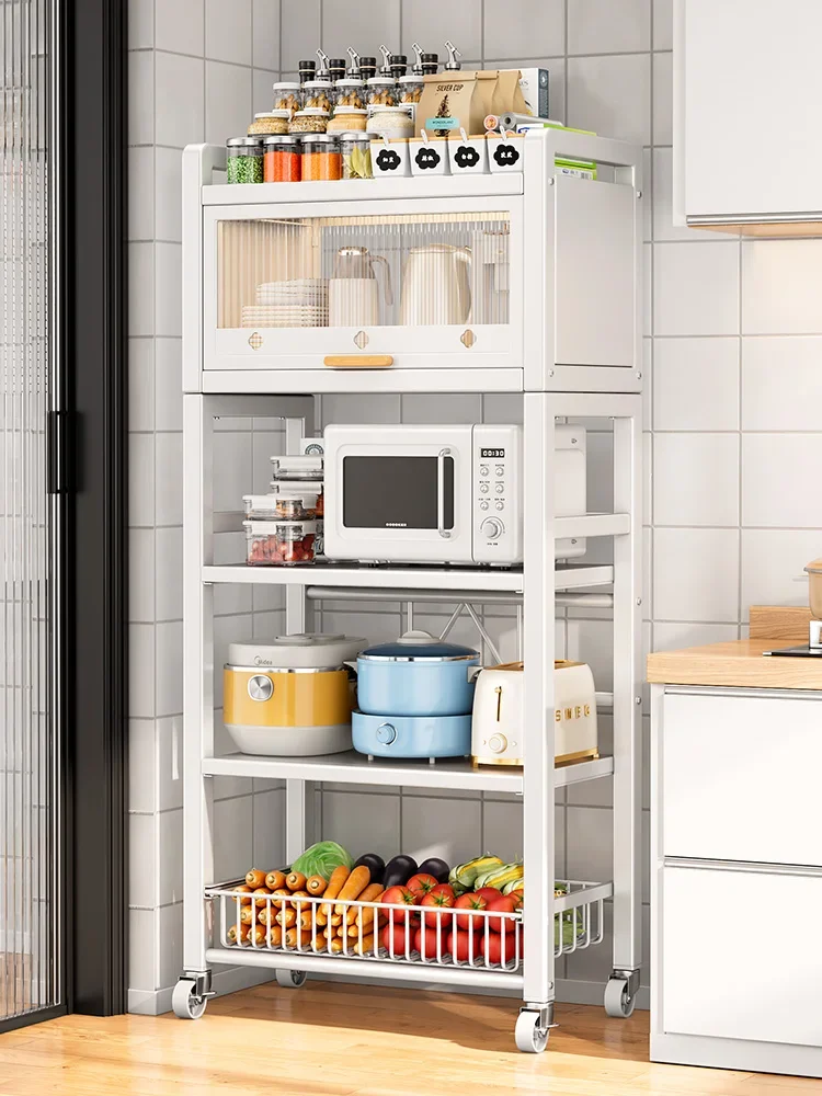 

Kitchen multi-functional shelf floor multi-layer microwave oven storage rack pot rack locker rack household vegetable basket