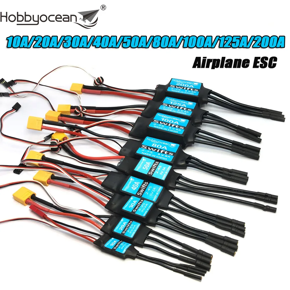 Hobbyocean 10A 20A 30A 40A 50A 80A 100A 125A 200A ESC Speed Controller With UBEC For Hobbywing Skywalker RC Airplanes Helicopter