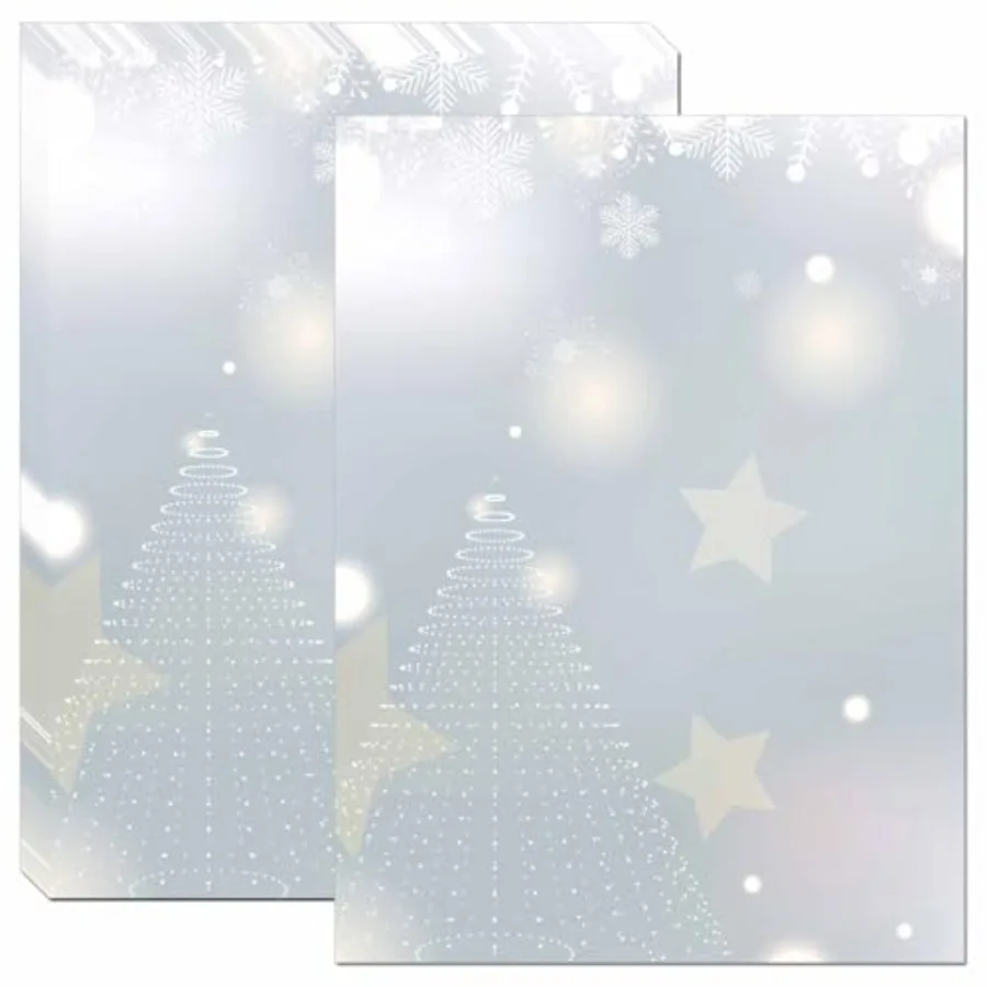 

Premium Festive Christmas Stationery Set 48 Sheets 8.5 x 11 Inches 100gsm Red and Gold Holiday Messages for Personalized Gifts