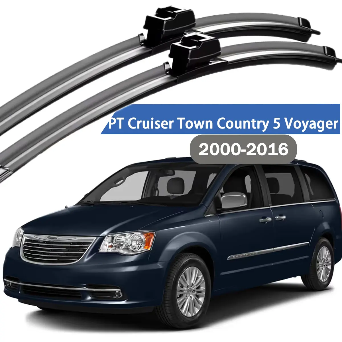 

Front Windshield Windscreen Wiper Blades Carbon Fibre Wipers For Chrysler PT Cruiser Town Country 5 Voyager 2000-2016