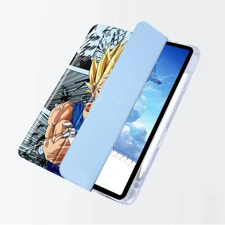 Y-Fold Holder Tablet Case For iPad Pro 2025 Air 4 5 M3 M2 1 2 M4 11inch Pro 11th 10th 9th 8th 7th 12.9inch Mini 6 7 Dragon Balls