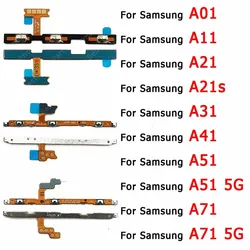 Botón lateral de volumen para Samsung Galaxy A51, A71, 5G, A01 Core, A11, A21, A21s, A31, A41, interruptor de encendido y apagado, Cable flexible