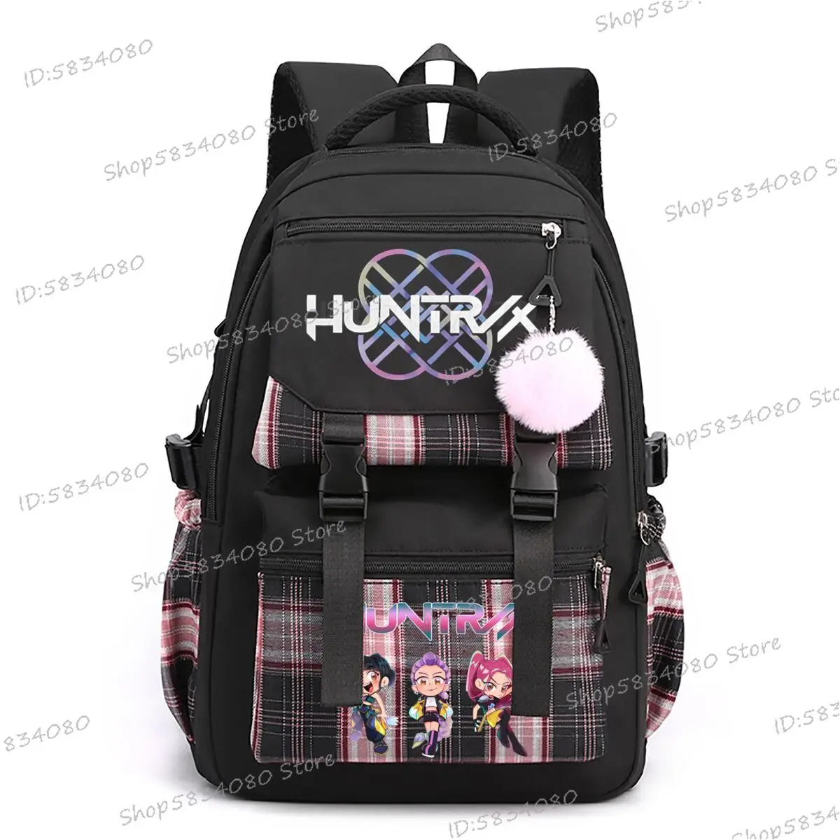 Mochila escolar de dibujos animados KPop Demon Hunters para estudiantes, regalo para fanáticos de la película 2025, mochila de viaje al aire libre, mochila multifunción