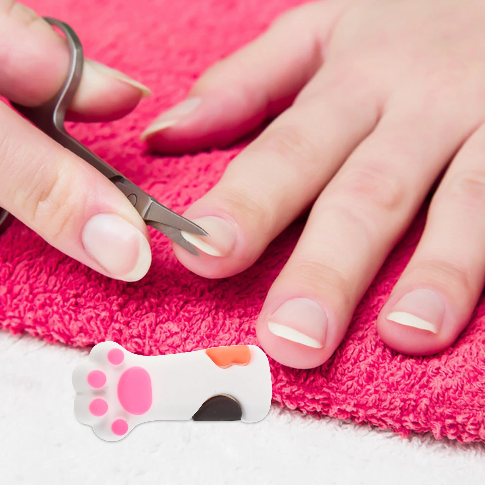 10 قطعة القط باو سيليكون مسمار أداة حماة القراص الأكمام مانيكير باديكير إهاب مقص الملقط أغطية حماية #2