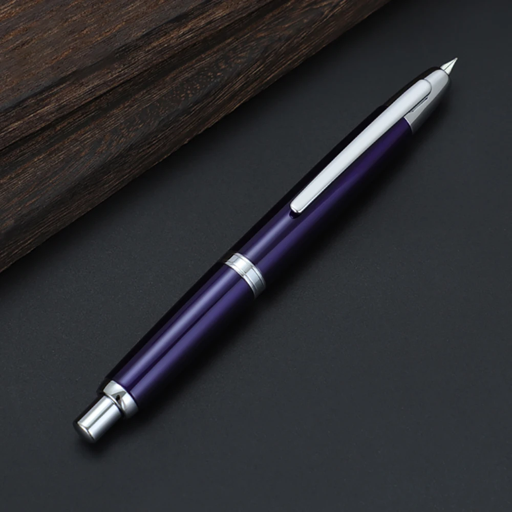 Pluma estilográfica retráctil Jinhao 10 Press, punta fina con convertidor, bolígrafo de regalo para escribir