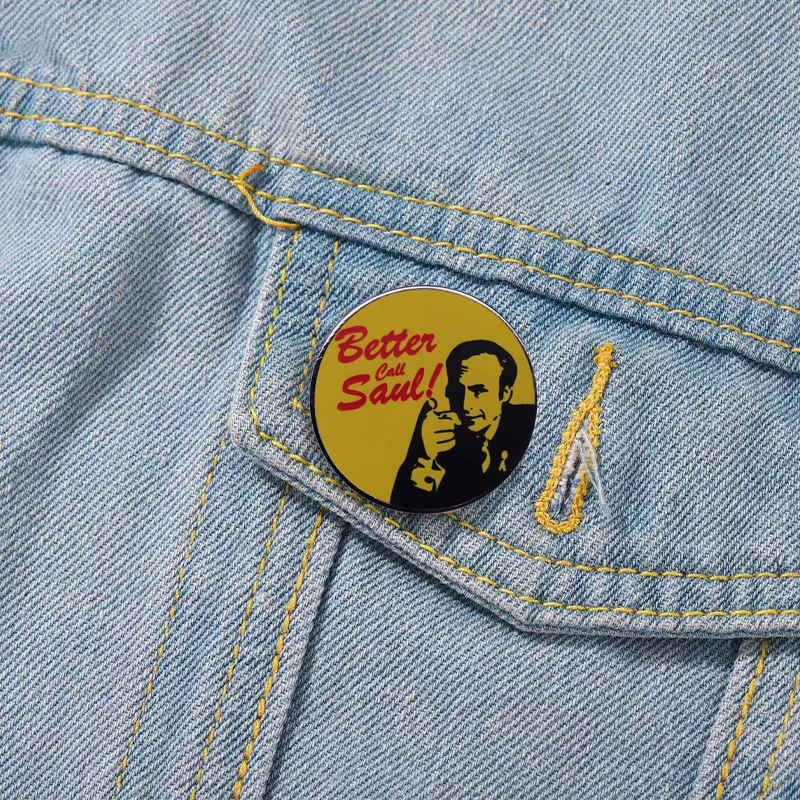 Better Call Saul Brooches American TV Show Badges Men's Backpacks Pins Denim Jackets Hats Unique Jewelry Accessories