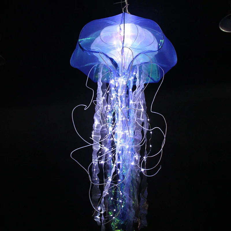 

New Wedding props Beautiful glowing Jellyfish Lamp Starry Sky Bar Atmosphere Lamp Bedroom Colorful Nightlight Home Decoration