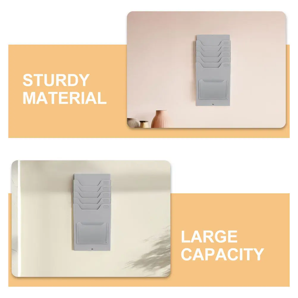 2pcs Material Card Rack Wall Mount Card Holder Business Greeting Postcard Display Stand For Office Hotel School Use
