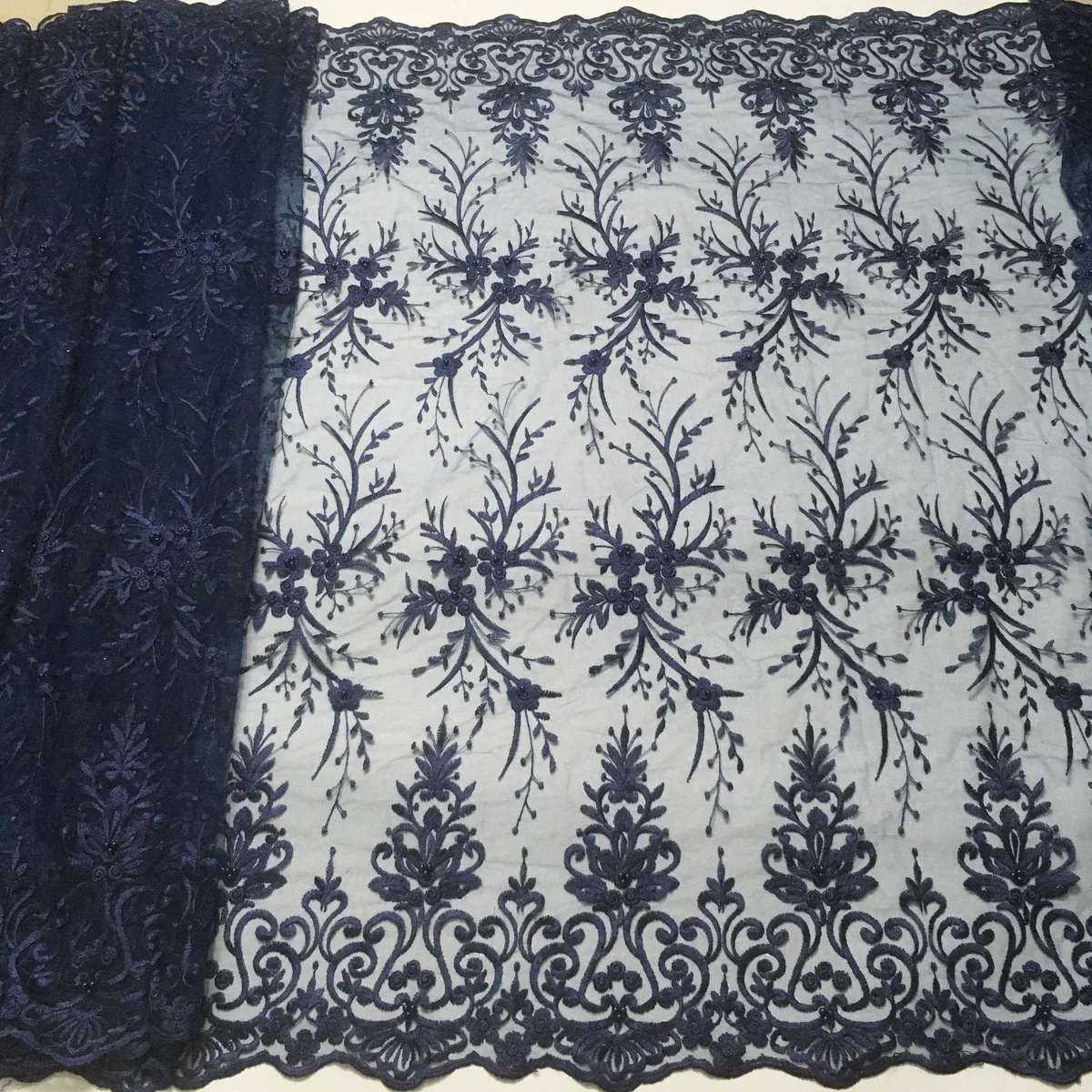 blue african lace fabrics 5yard white guipure lace fabric 2022 high quality african cord lace fabric for wedding dresses K-HX02X