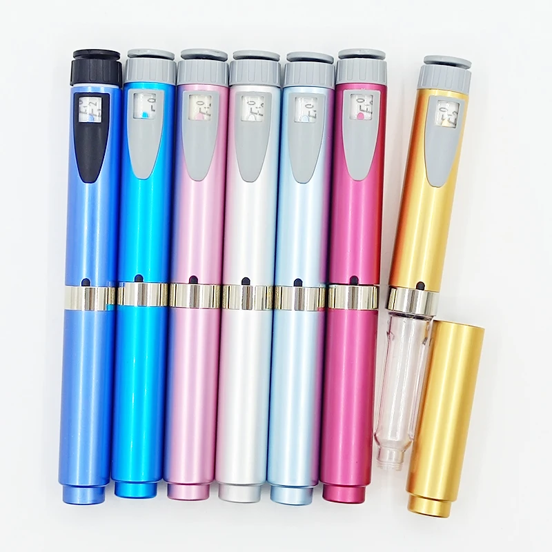 Reusable Metal V2 Injection Pen for Syringes Sterile Rotating Press Injection Pen Magic Pen Ink Cartridge 3ml Insulin