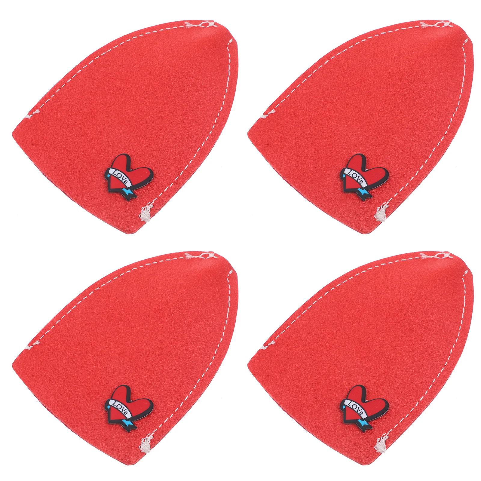 

4Pcs Car Key Cover with Pull Out Structure Supple PU Key Fob Protector Scratch Resistant Lightweight Holder