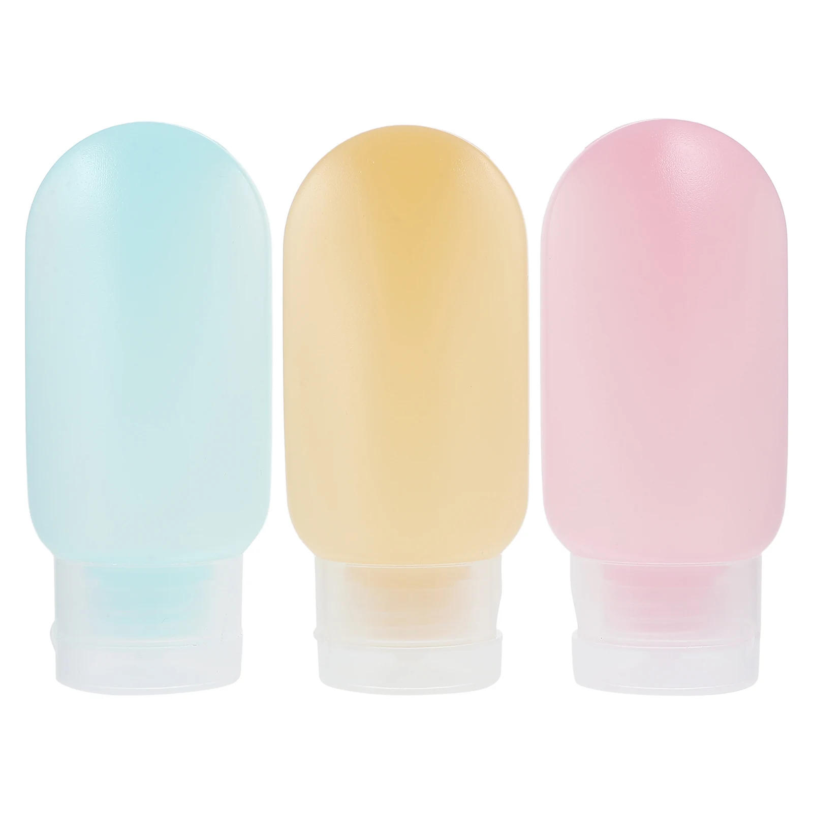 

3 Pcs 60ml PE Tubes Macaron Color Travel Toiletry Bottles Refillable Shampoo Containers Lotion Packaging