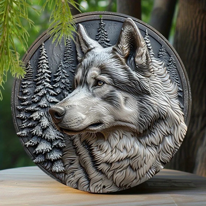 Alaskan Malamute 3D Relief Sign, Spring 2D Effects Aluminum Sign, Perfect Father's Day Gift - Office Decor - Artistic Home Décor