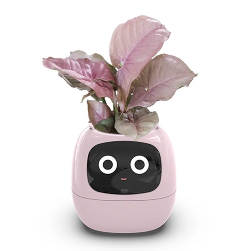 Ivy Smart Planter, Usb Oplaadbare Indoor Kleine Bloempot Voor Indoor Decoratie Maken Het Verhogen Van De Plant Gemakkelijk En Leuk Roze