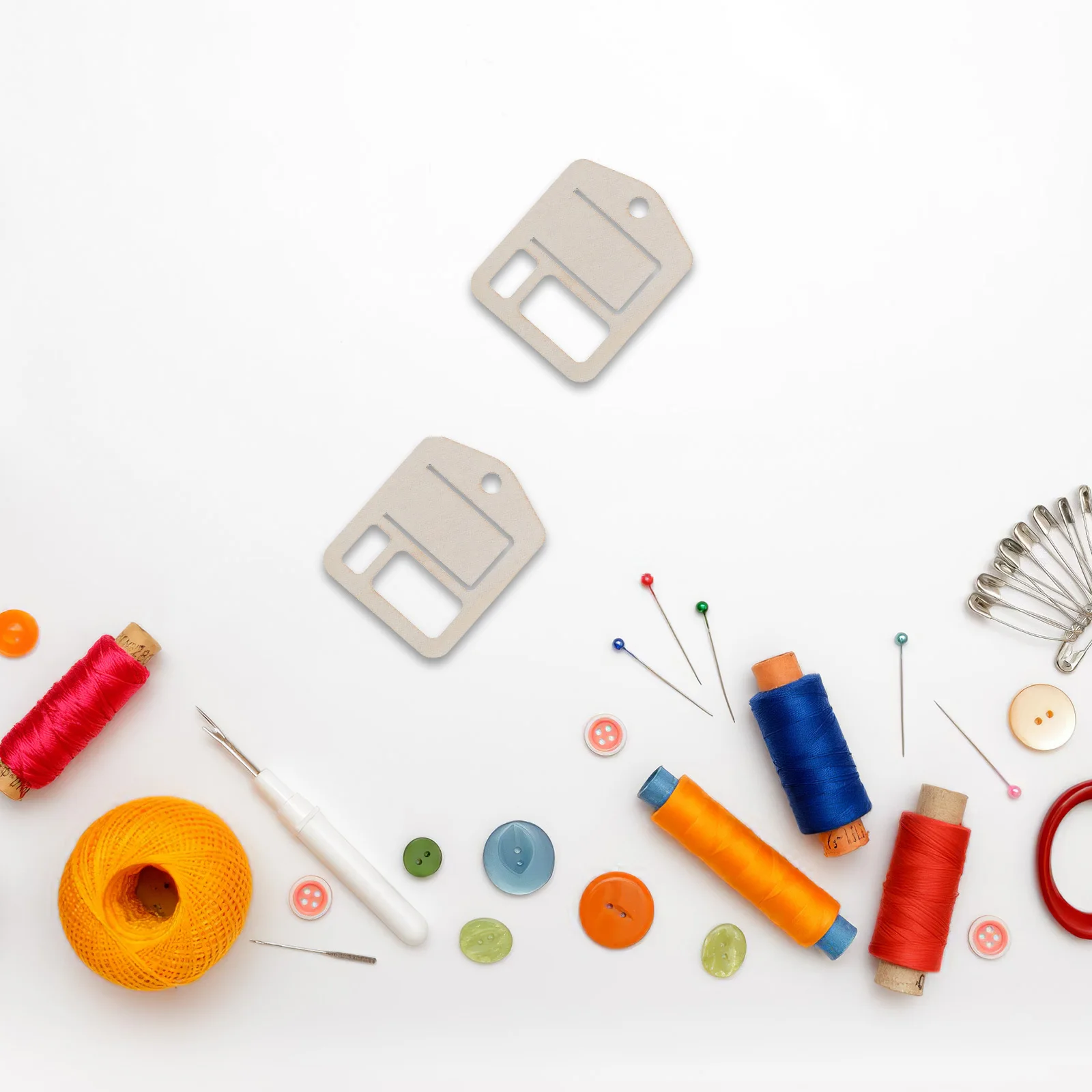 

100Pcs Embroidery Floss Organizer Wooden Craft Thread Storage Cross Stitch Bobbins Winding Tool for Sewing Floss Drops and