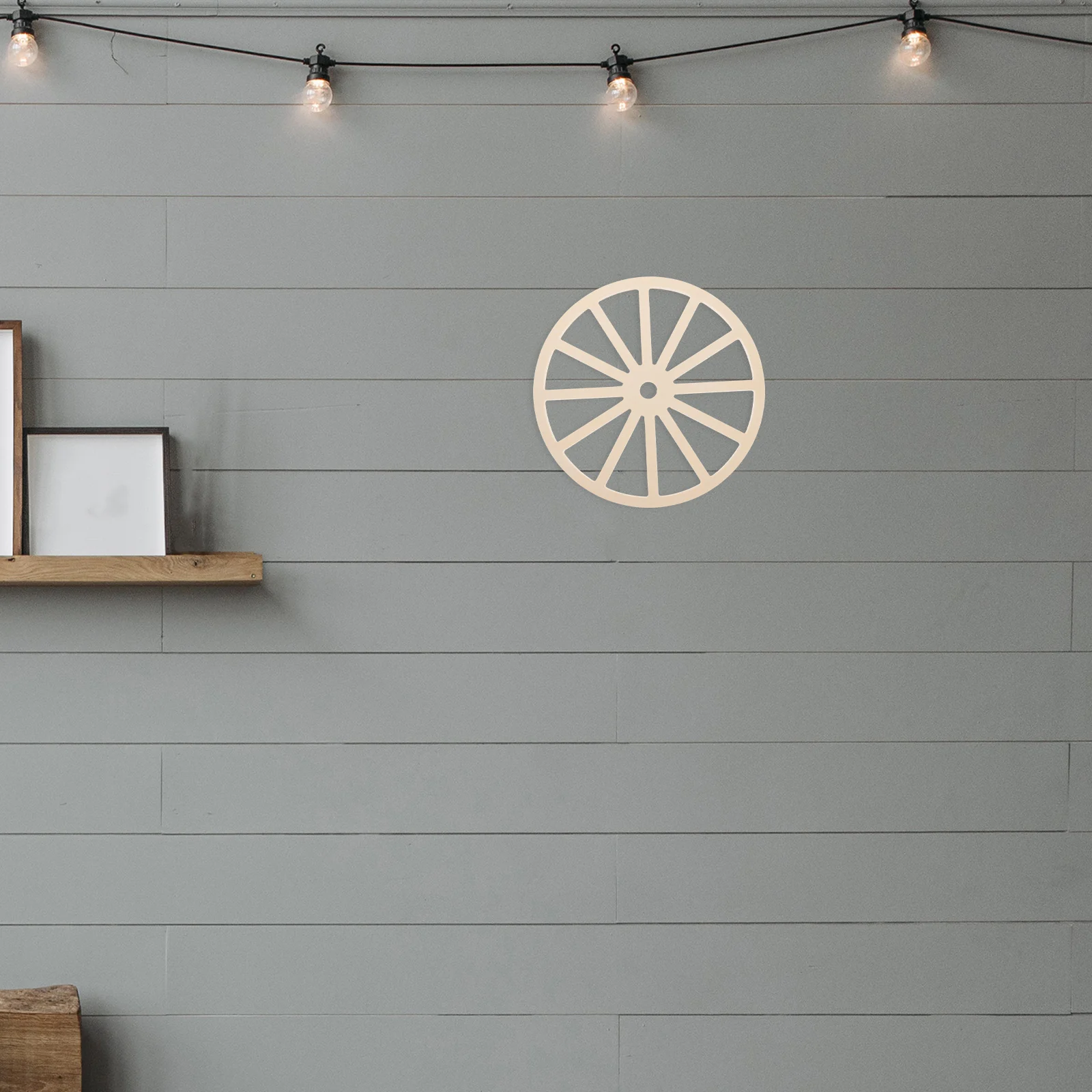

Wooden Wheel Decor Home Garden Art Wall nament Craft DIY Accessory Wall Art Home nament