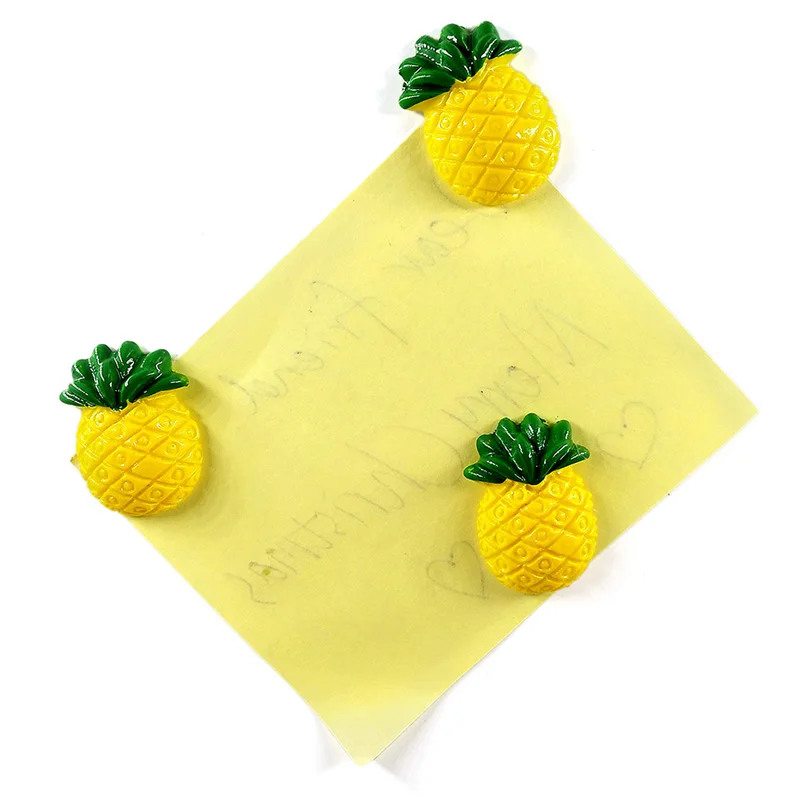 

10pcs Pineapple Fruit Fridge Magnet Whiteboard Magnetic Sticker Cartoon Shape Refrigerator Whitebord Sticker Decoration Kitchen