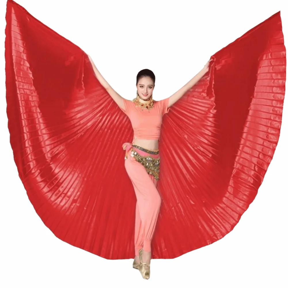 Creative Belly Dance Wing Prop Pleated 360 Degree Large Performance Cape Multi-colored Soft Oriental Dance Props Celebration