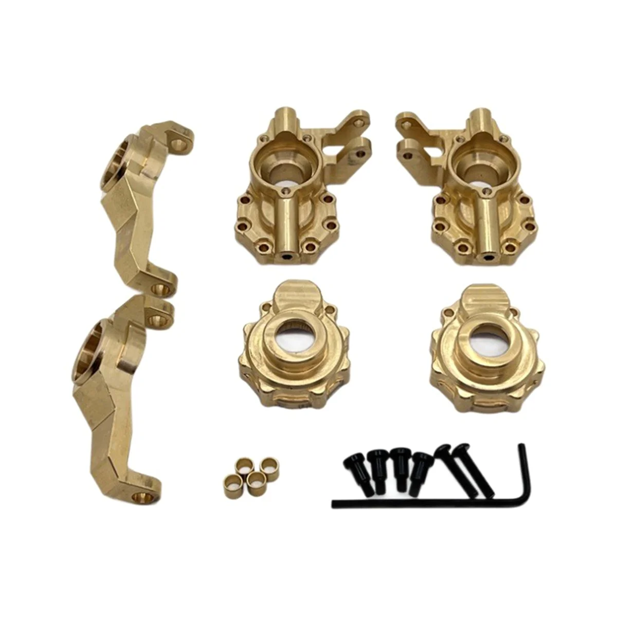 RC Car Upgrade Brass Front Bridge Cup C Seat Kit for 1/10 TRX4 HUANGBO 1/10 R1001 R1002 R1003 RC Car Toy