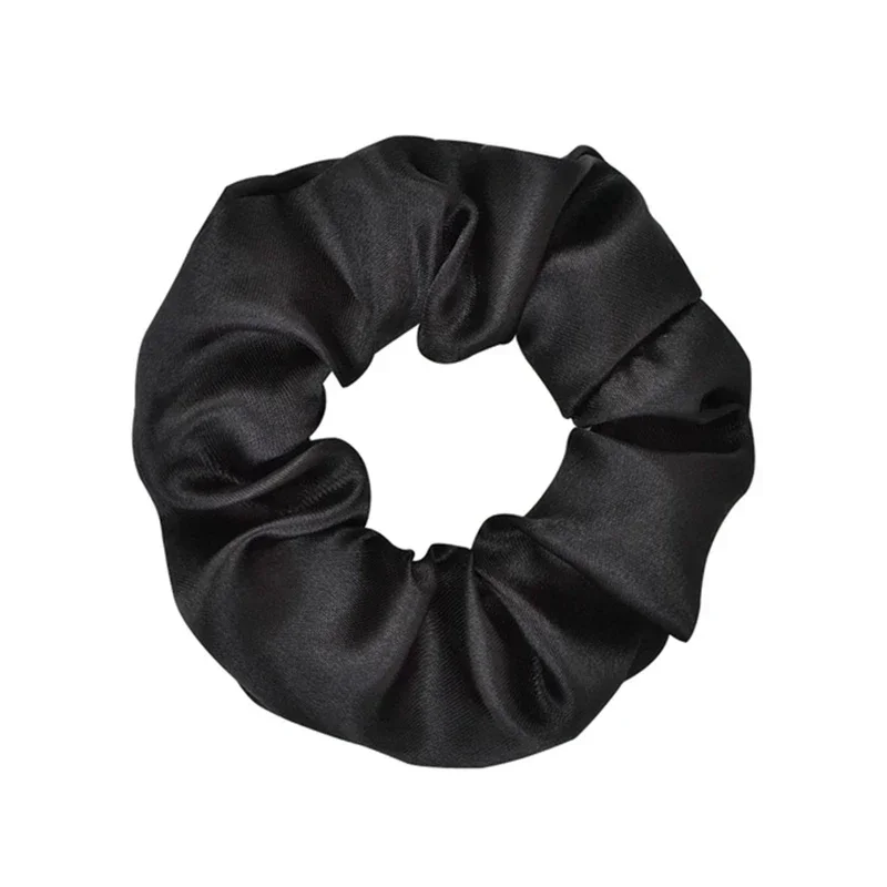 Nuovo francese retrò semplice testa a sfera intestino crasso cravatta per capelli solido vintage raso scrunchie elastico fatto a mano fasce