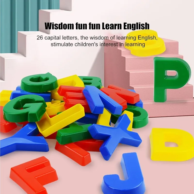 ABC Learning Alphabet Sand Mold Uppercase Letters Zestaw zabawek plażowych dla dzieci i niemowląt Gra w sortowanie kolorów Zabawki Montessori