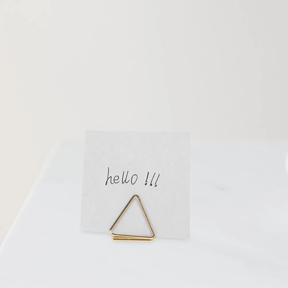 

20 Pcs Desktop Note Folder Paper Clips Place Cards for Wedding Reception Aluminum Alloy Name Holder
