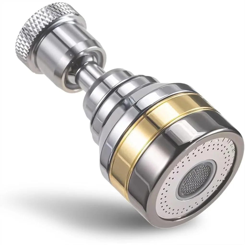

Swivel Faucet Aerator, Dual-Function Rotating Kitchen Sink Nozzle 360 Angle Attachment