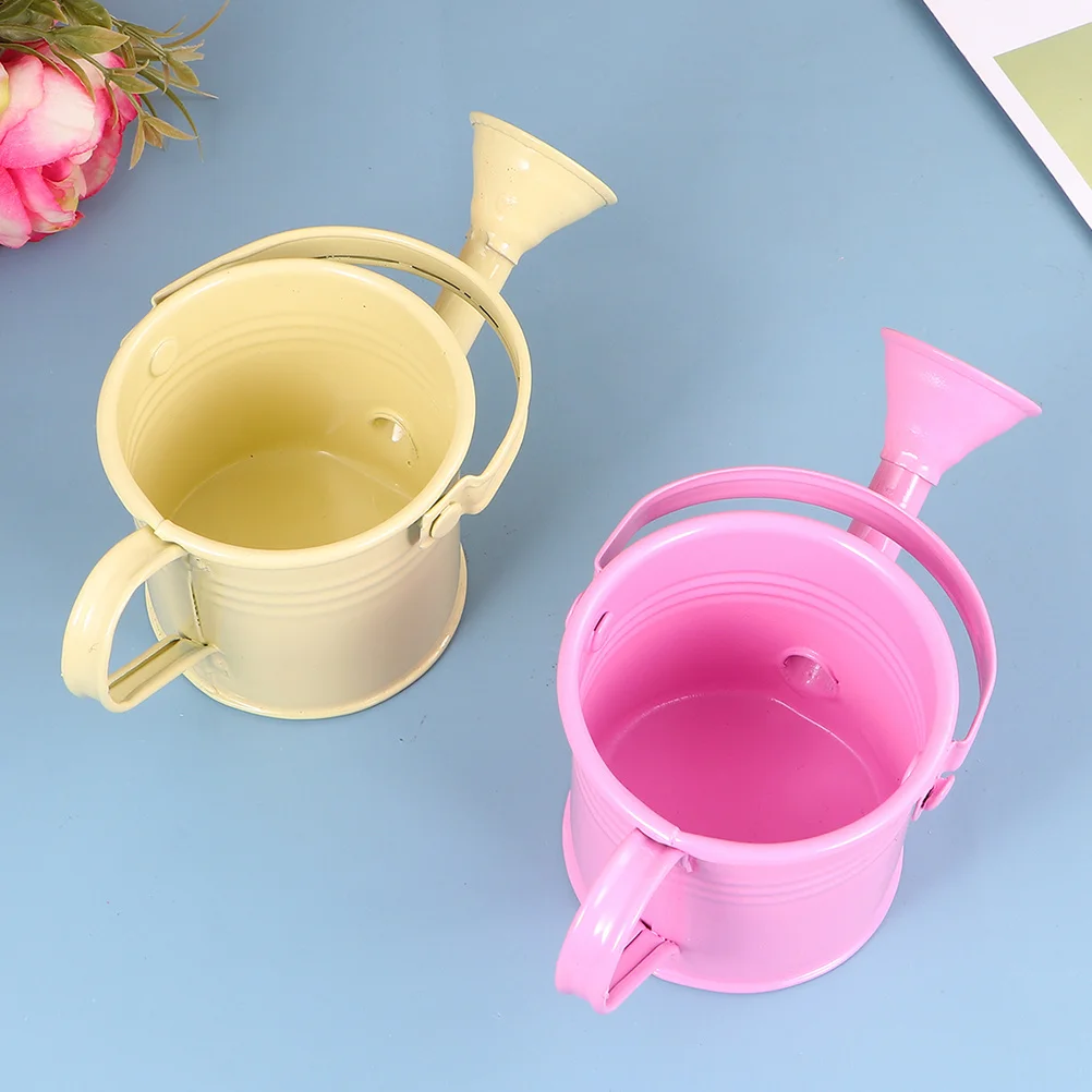 

4Pcs Kids Garden Watering Can Metal Tin Pot for Children Precise Spout Easy Handle for Family Gardening Fun Activity