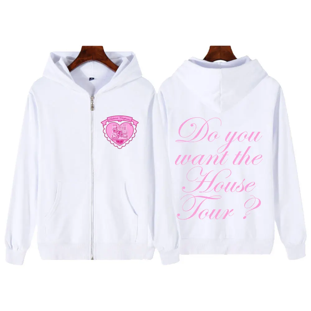Do You Want The House Tour Sabrina Carpenter Fashion Print Zipper Hoodie Men Women Long-sleeved Harajuku Zip Up Jacket Coats Top view 3