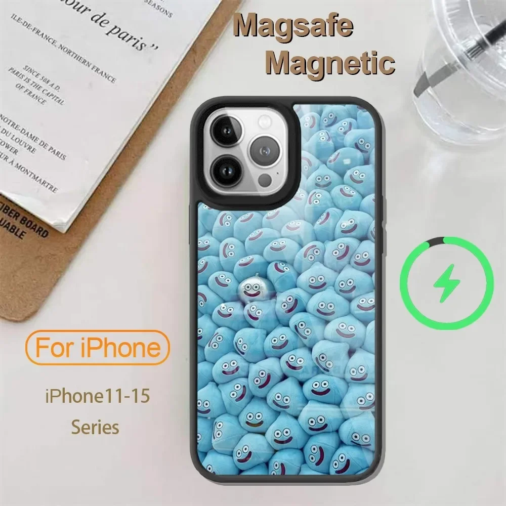 Dragon Quest Slime Game Phone Case For iPhone 14 13 12 11 15 Pro Max Plus Mini Magsafe Wireless Charge Cover