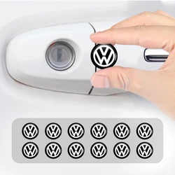 Car Door Lock Keyhole Protection Sticker Door Lock Hole Cover Stickers For Volkswagen VW Golf 4 6 7 GTI Tiguan Passat B5 B6 B7 C
