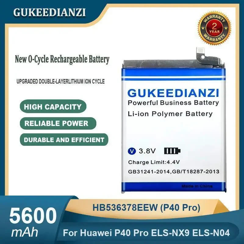 

High Capacity 5600mAh HB536378EEW (P40 Pro) Mobile Phone Battery For Huawei P40 Pro ELS-NX9 ELS-N04