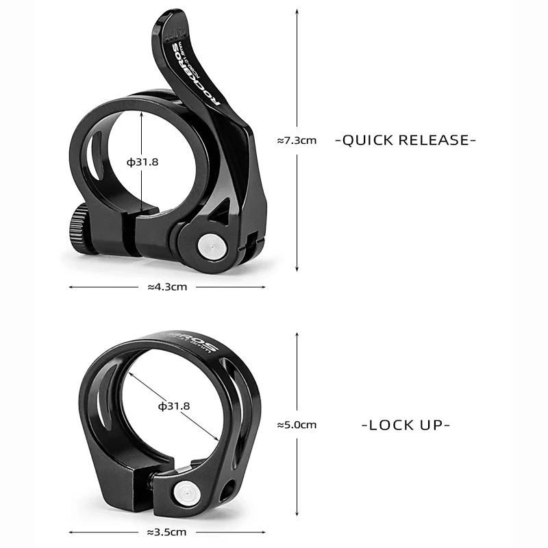 ROCKBROS Cycling Seat Clamp Convenient Installation Quick Release Bicycle Seat Post Clamp Aluminum Alloy Bike Parts Seatpost