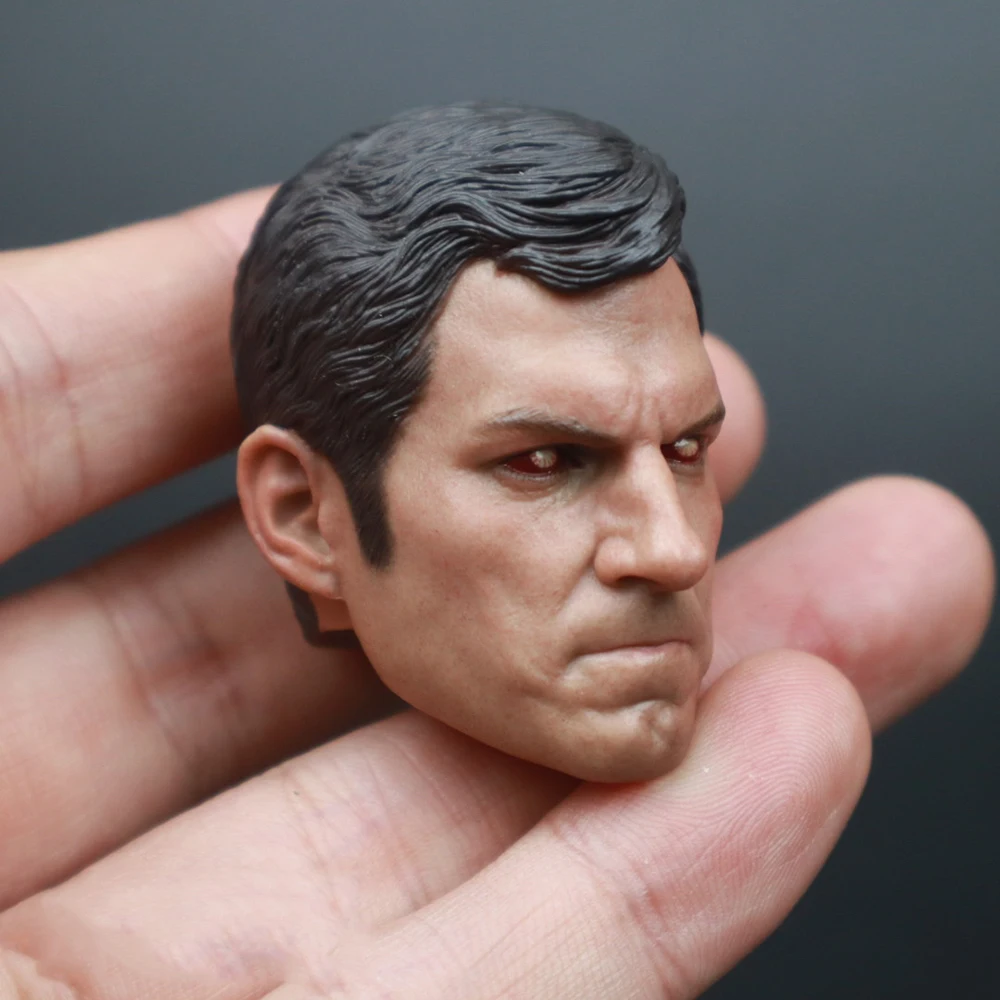 For Sale 1/6th Man Red Eye Angry Version Head Sculpture Carving Model For 12inch Action Figures Collectable