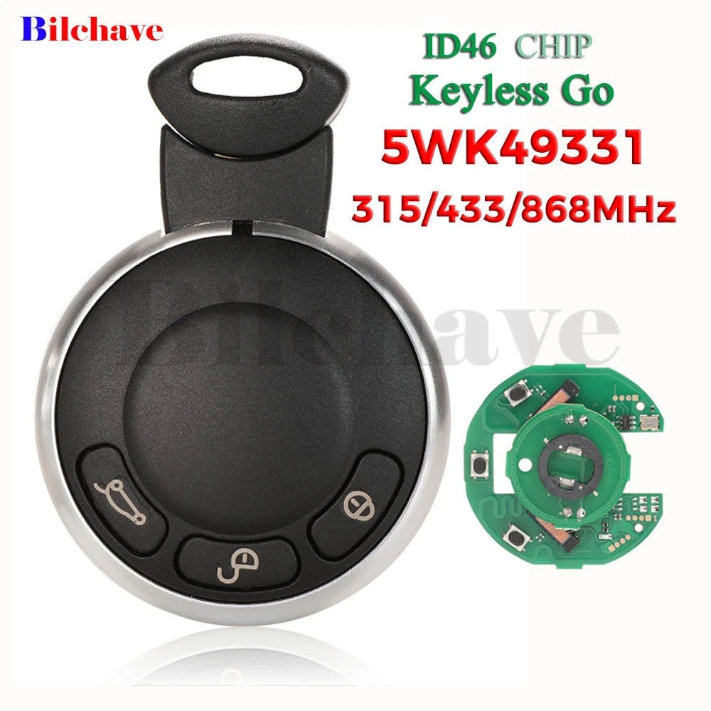 jingyuqin 5WK49331 ID46 315/433/868MHz Keyless Smart Car Key For BMW Mini Cooper Cabrio Clubman Countryman VDO 3456371-01