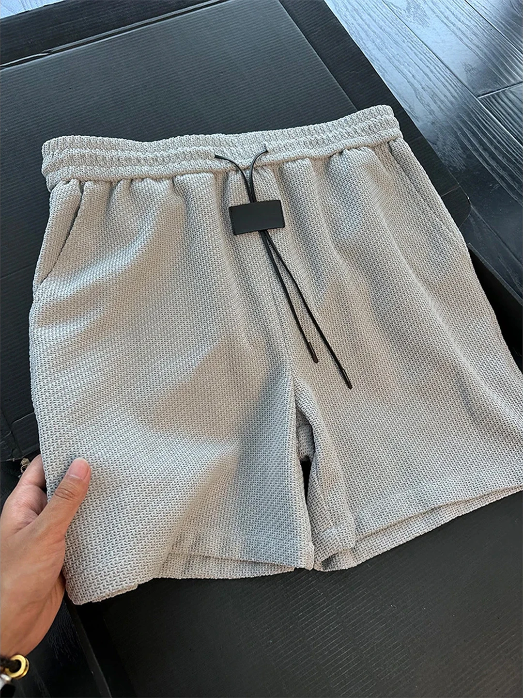 Grey Dragon Scale Breathable Sports Shorts Men's Summer Thin Ice Silk Four-Fifths Loose Casual Pants Teenage Youth Clothing