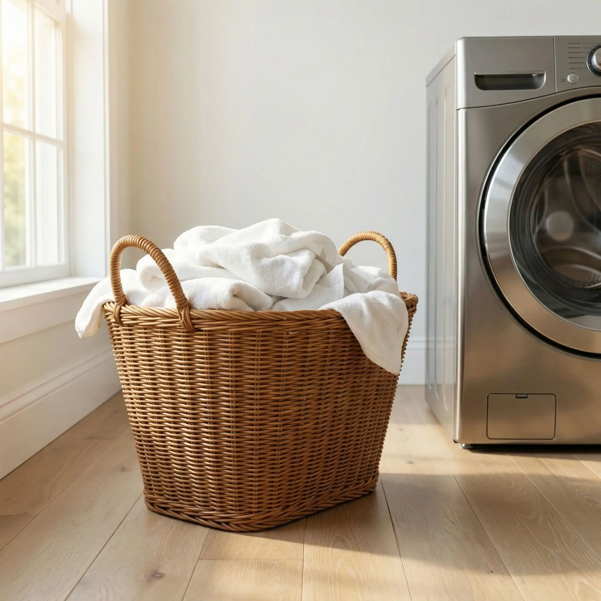 Japanese-style laundry basket, laundrybasket for bedroom change, round storage bucket, hotel laundrybaske, large size.
