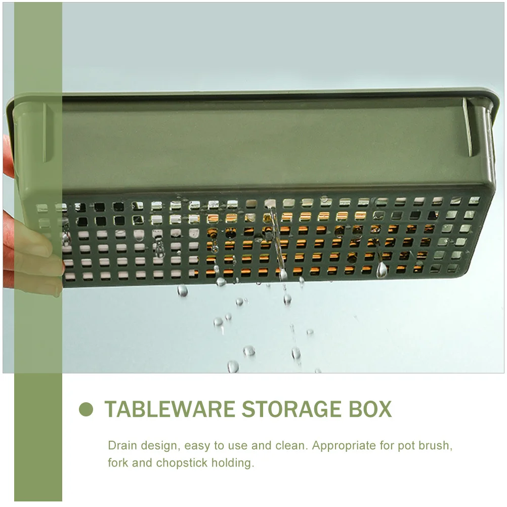 

Cutlery Holder Kitchen Tableware Storage Box Utensil Organizer Chopsticks Forks Spoon Household Utensil Drain Case