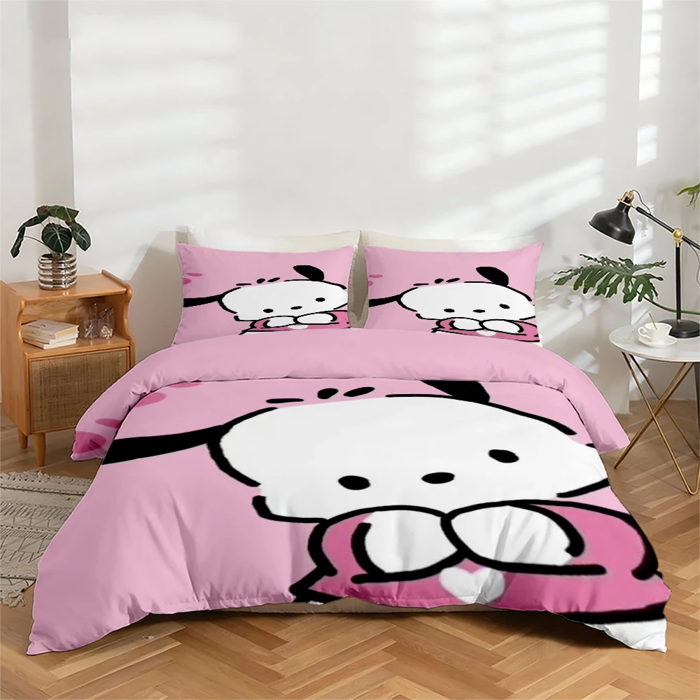 

Комплект постельного белья из 3 предметов с цифровой печатью высокого разрешения и рисунком мультяшного щенка, комплект пододеяльников с крупным цветочным узором, включает 1 пододеяльник + 2 наволочки, подходит для спальни, гостевой комнаты, домашнего дек