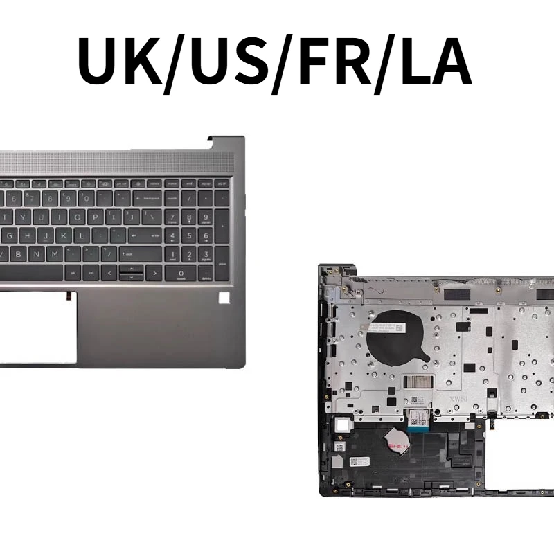 

Клавиатура с подсветкой и верхняя крышка с подставкой для рук (UK/US/FR/LA) для HP Zbook Power G9 G10, замена для компьютера, N06912-001 N52484-001