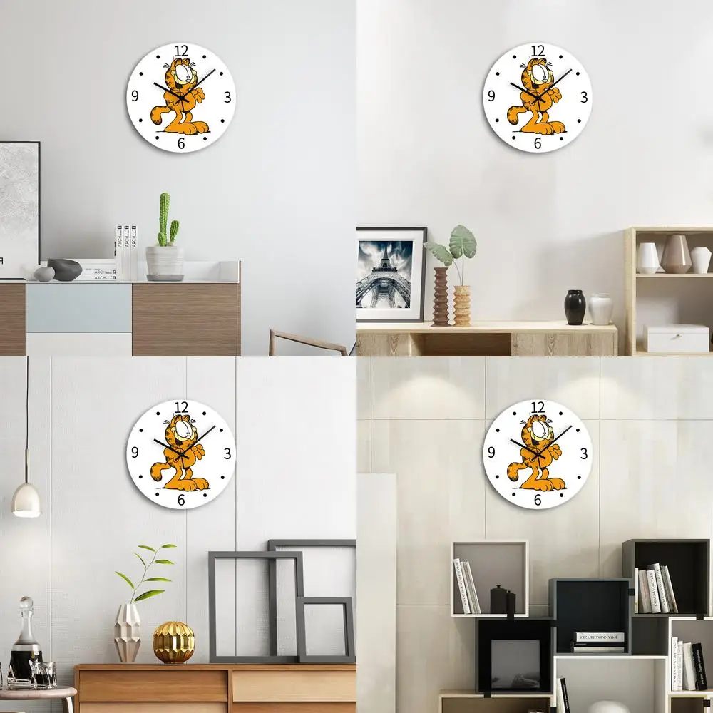Cute Garfield Wall Clock for Kids Room Unisex European Simple Style Hot Seller on Amazon Fast Shipping